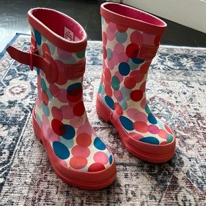 Joules welly US 10 Rain boots girl - perfect condition
